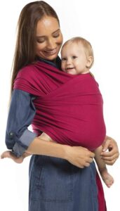 Fascia per portare neonato: Boba Wrap - Sangria - Fascia Elastica Porta Bebè Neonato, Portabimbo Facile dalla nascita a 15kg
