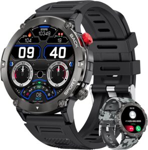 LIGE Smart Watch Uomo con Chiamate Bluetooth, 1.32'' HD Schermo Orologio Fitness con Frequenza Cardiaca/SpO2/Sleep Monitor