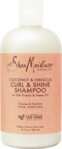 Shea Moisture, Shampoo per capelli ricci, profumo: Cocco e Ibisco, 384 ml