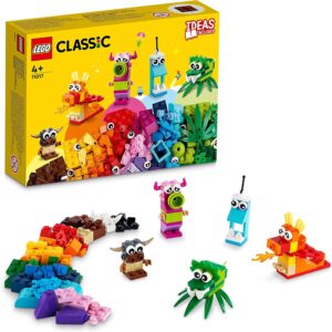 LEGO 11017 Classic Mostri Creativi, Giochi Educativi per Bambini dai 4 Anni in su, Giocattolo con Mattoncini da Costruzione, Stimola la Fantasia