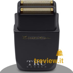 TRU BARBER - Rasoio a lamina Evolution 9.000 rpm, Titanium Foil