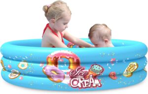 mafiti Piscina gonfiabile per bambini, piscina d'acqua per bambini, materiale plastico, ideale per neonati e bambini piccoli, dimensioni 110 x 30 cm
