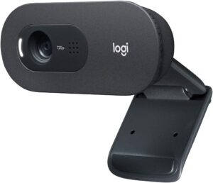 Logitech C505 Webcam HD - Videocamera USB Esterna 720p HD per Desktop o Laptop con Microfono a Lunga Portata, Compatibile con PC, Mac o Chromebook
