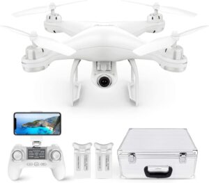 Potensic Drone con Telecamera Drone GPS Professionale T25 FPV HD 2K 120 ° Grandangolo Regolabile Dual GPS Seguimi RTH con Due Batterie