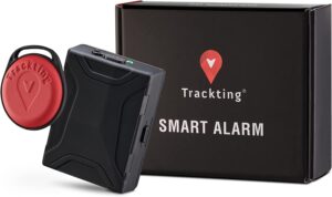 TRACKTING SMART ALARM con e-SIM ITALIA - Antifurto GPS per Auto e Moto- SIM Senza Canone - No cavi - Notifiche di parcheggio