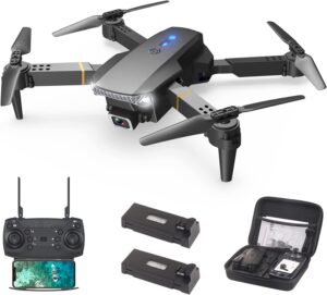 Wipkviey T27 Drone con Telecamera RC Quadricottero,Droni con 2 Batterie e Borsa Portatile, 26 Minuti di Volo, FPV, Un Pulsante Decollo e Atterraggio 